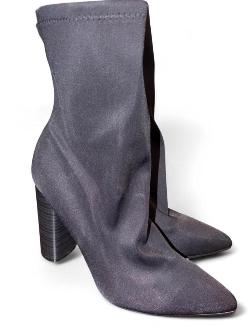 JustFab "Laine" Black Stretch Sock Booties - Size 8.5 (US)